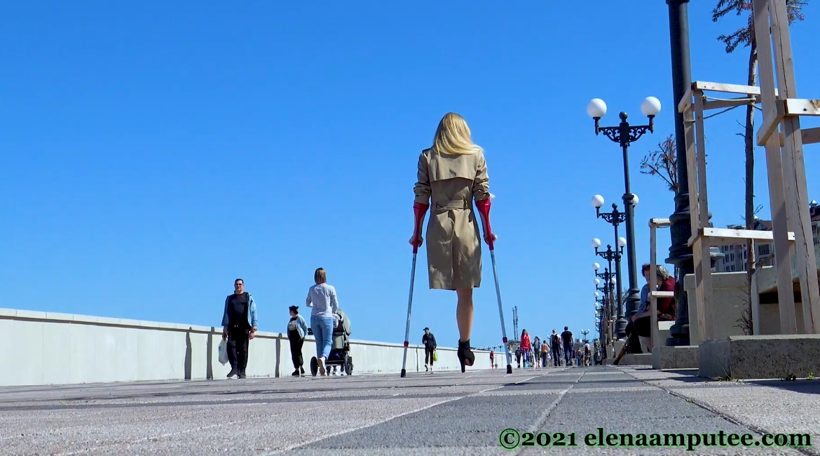 Elena - Walking in a trench coat. Pt.2