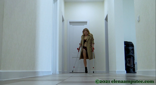 Elena - Walking in a trench coat. Pt.1